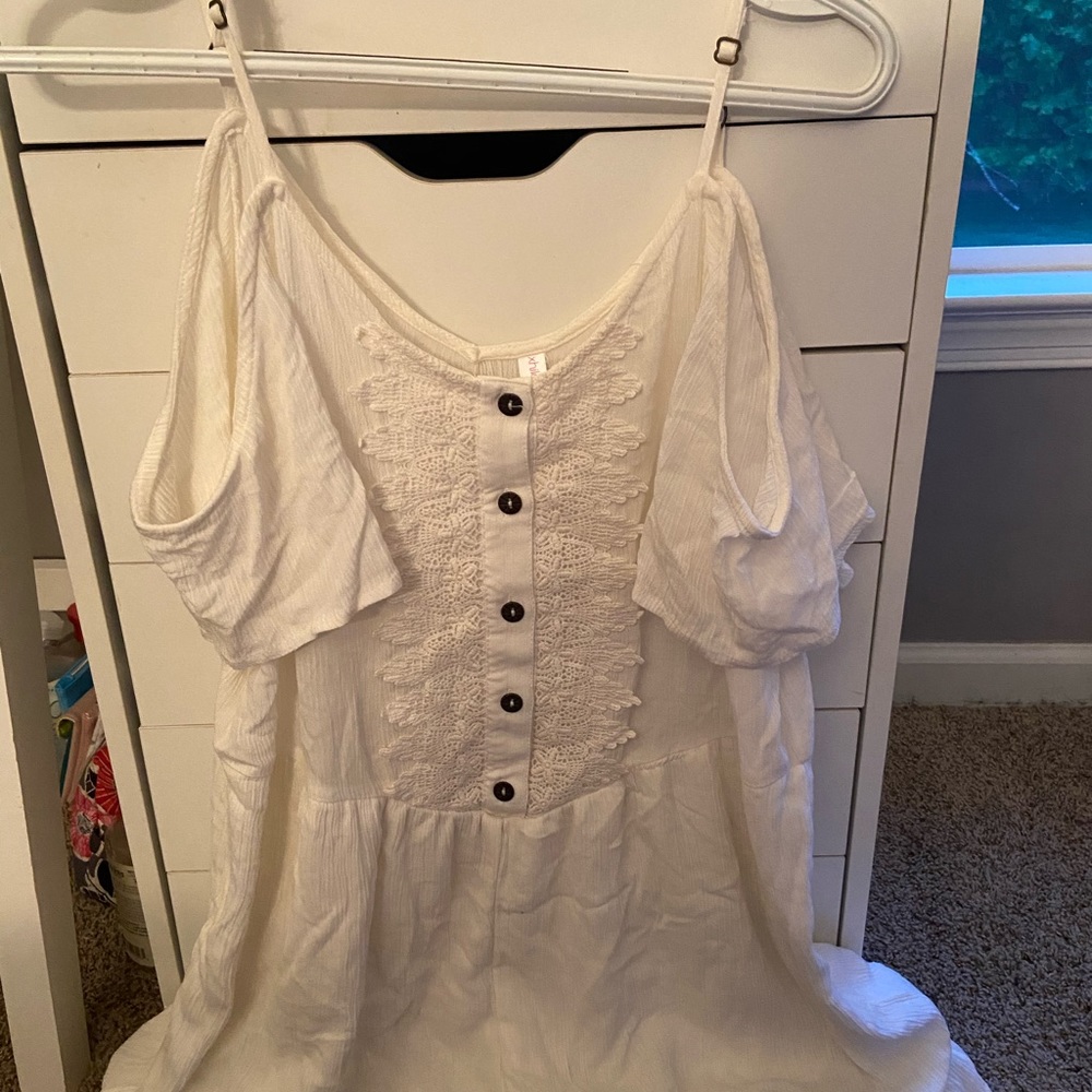 Target white lace romper